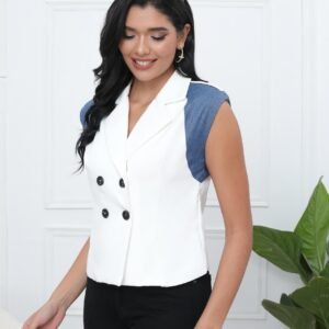 Blusa DS1029 Chaleco - Corte Formal: imagen 2