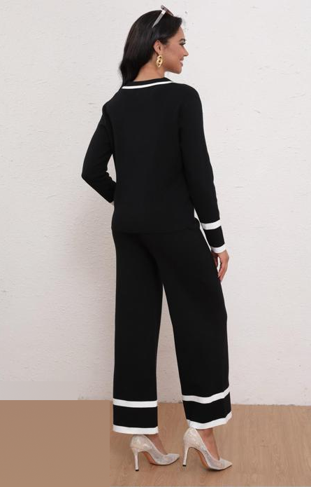 Conjunto DT3095 Pantalón y Suéter Crochet