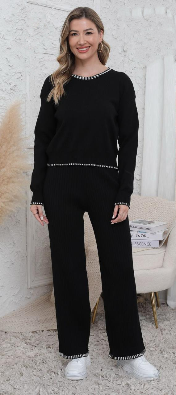 Conjunto DT3919 Pantalón y Suéter Crochet