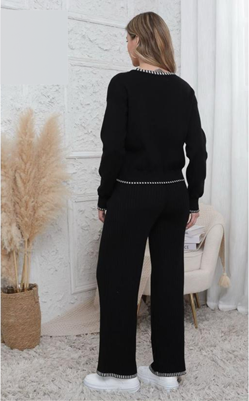 Conjunto DT3919 Pantalón y Suéter Crochet