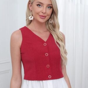 Blusa DS1025 Chaleco con Botones: imagen 1