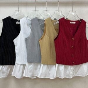 Blusa DS1025 Chaleco con Botones: imagen 3